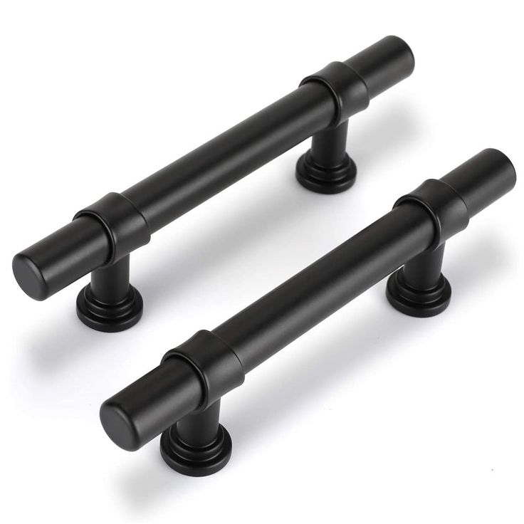 Matte Black T-Bar Cabinet Pull Handle